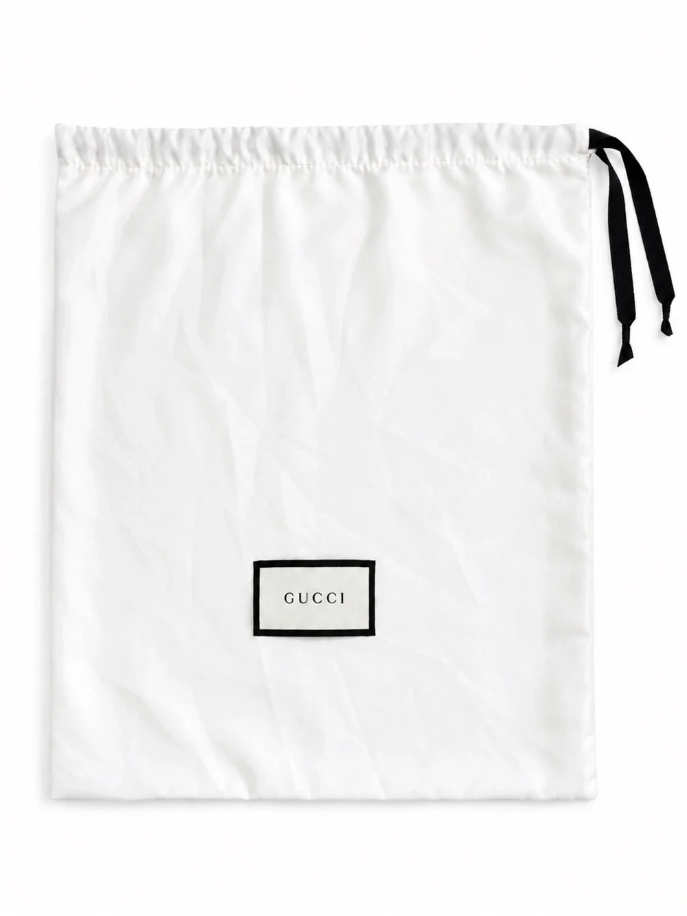 Gucci Vintage White Cotton Drawstring Dust Bag 12x14 Italy Luxury Storage Logo